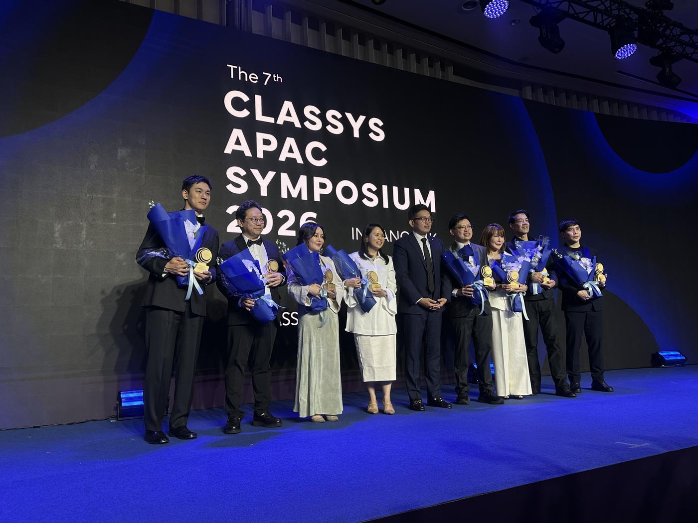 CLASSYS KOL Award recipients, group photograph on stage, 2026